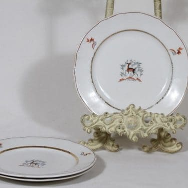 Arabia Kauris lautaset, 3 kpl, suunnittelija Tyra Lungren, pieni, siirtokuva