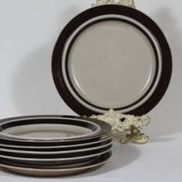 Arabia Ruija lautaset, matala, 6 kpl, suunnittelija , matala, raitakoriste