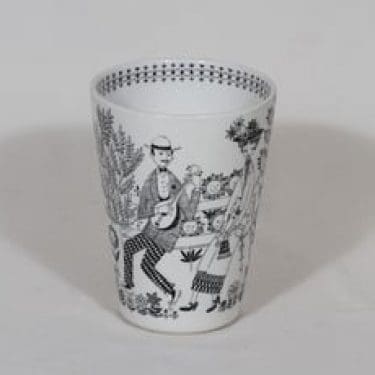 Arabia Emilia maljakko, suunnittelija Raija Uosikkinen, kuparipainokoriste