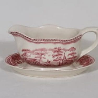 Arabia Maisema kastikekaadin, punainen, suunnittelija , kuparipainokoriste