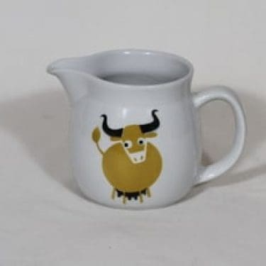 Arabia Heluna kaadin, 0.5 l, suunnittelija Anja Juurikkala, 0.5 l, pieni, puhalluskoriste, lehmäaihe