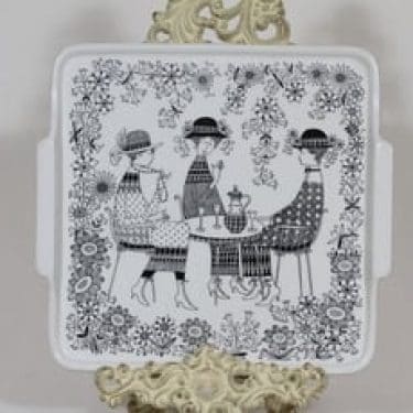 Arabia Emilia tarjotin, suunnittelija Raija Uosikkinen, kuparipainokoriste