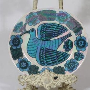 Arabia BK koristelautanen, signeerattu, suunnittelija , signeerattu, soikea, serikuva