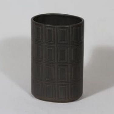 Arabia Oliivi maljakko, ruskea, suunnittelija Olga Osol, funktionalismi