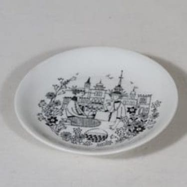 Arabia B koristelautanen, suunnittelija Raija Uosikkinen, pieni, kuparipainokoriste