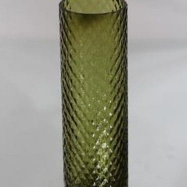 Riihimäen lasi 1491 maljakko, vihreä, suunnittelija Tamara Aladin,