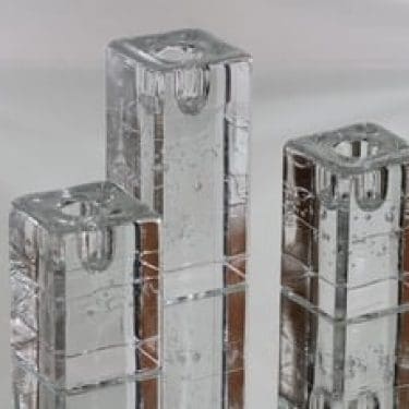 Iittala Arkipelago kynttilänjalat, eri kokoja, 3 kpl, suunnittelija Timo Sarpaneva, eri kokoja