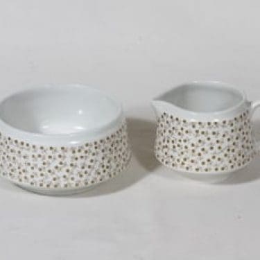 Arabia Kimmel sokerikko ja kermakko, suunnittelija Esteri Tomula, painokoriste