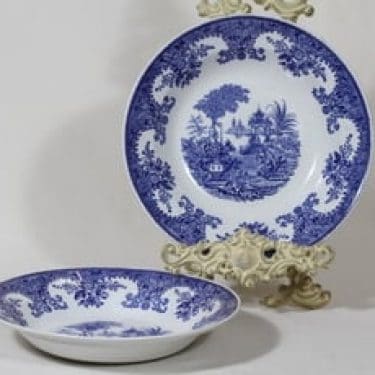 Arabia Canton lautaset, syvä, 2 kpl, suunnittelija , syvä, kuparipainokoriste