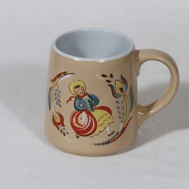 Arabia Kesti olutmuki, 40 cl, suunnittelija Svea Granlund, 40 cl, käsinmaalattu