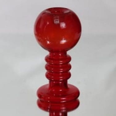 Riihimäen lasi Carmen kääntömaljakko, punainen, suunnittelija Tamara Aladin,