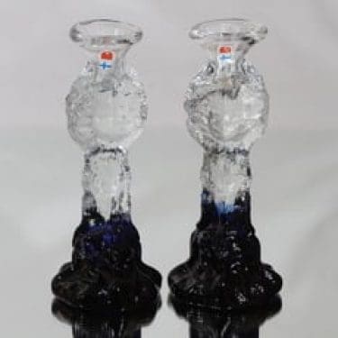 Humppila Kasvimaalla kynttilänjalat, signeerattu, 2 kpl, suunnittelija Pertti Santalahti, signeerattu, massiivinen, retro