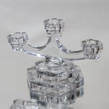 Riihimäen lasi kynttilänjalka, kirkas, suunnittelija ,