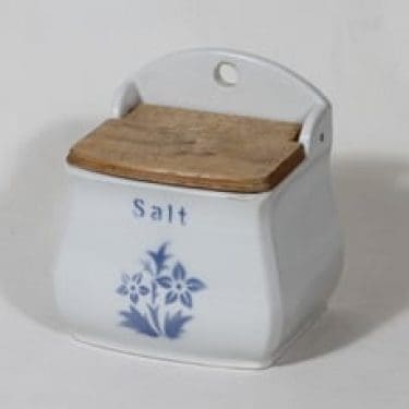 Arabia EG suola-astia, suunnittelija , puhalluskoriste, puukansi