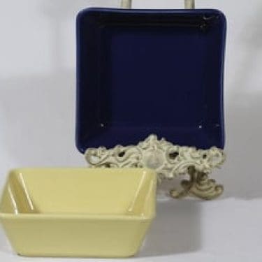 Arabia Kilta kulhot, sininen|keltainen värilasite, 2 kpl, suunnittelija Kaj Franck,