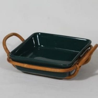 Arabia Kilta kulho, rottinkikahvat, suunnittelija Kaj Franck, rottinkikahvat, pieni