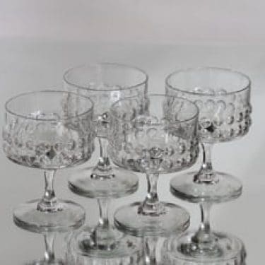 Riihimäen lasi Grappo lasit, 14 cl, 4 kpl, suunnittelija Nanny Still, 14 cl, jalallinen