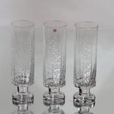 Iittala Kalinka kuohuviinilasit, kirkas, 3 kpl, suunnittelija Timo Sarpaneva,