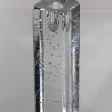 Iittala Arkipelago kynttilänjalka, kirkas, suunnittelija Timo Sarpaneva, suuri, massiivinen