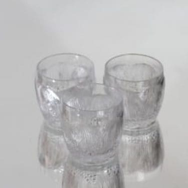 Nuutajärvi Pioni snapsilasit, 6 cl, 3 kpl, suunnittelija Oiva Toikka, 6 cl