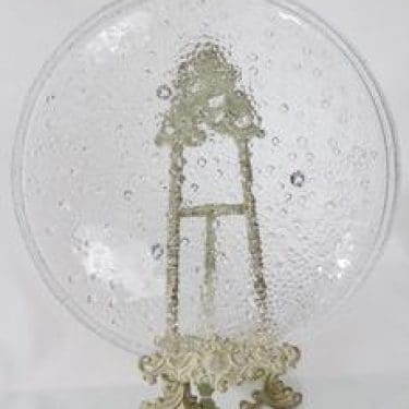 Iittala Ultima Thule tarjoiluvati, kirkas, suunnittelija Tapio Wirkkala, suuri