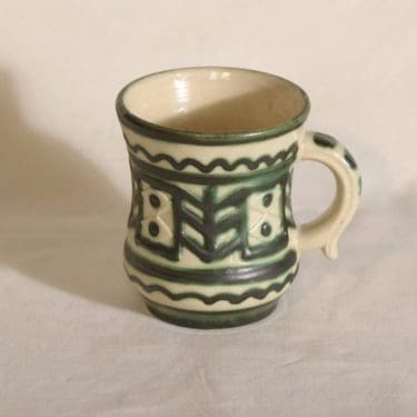 Kupittaan savi 297 muki, käsinmaalattu, suunnittelija , käsinmaalattu, kobolttiväri