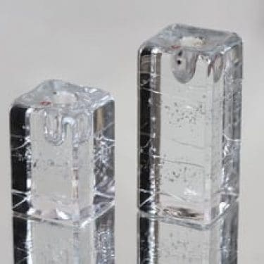 Iittala Arkipelago kynttilänjalat, eri kokoja, 2 kpl, suunnittelija Timo Sarpaneva, eri kokoja