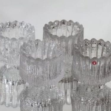 Iittala Ultima Thule tuikkulyhdyt, kirkas, 4 kpl, suunnittelija Tapio Wirkkala,