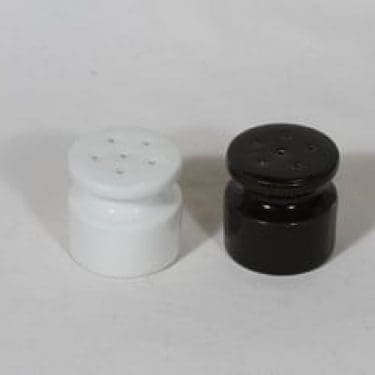 Arabia B maustesirottimet, musta|valkoinen, 2 kpl, suunnittelija Gunvor Olin-Grönqvist, po