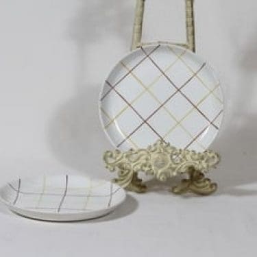 Arabia Verkko lautaset, pieni, 2 kpl, suunnittelija Raija Uosikkinen, pieni, käsinmaalattu