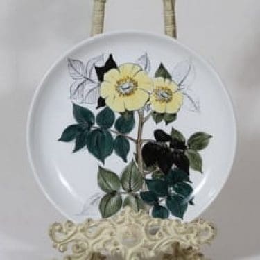 Arabia koristelautanen, käsinmaalattu, suunnittelija Hilkka-Liisa Ahola, käsinmaalattu, signeerattu