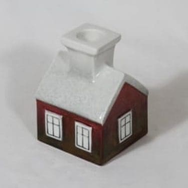 Arabia kynttilänjalka, punainen, suunnittelija Heljä Liukko-Sundström,