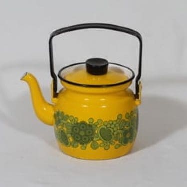 Finel Primavera kahvipannu, 0.5 l, suunnittelija Raija Uosikkinen, 0.5 l, pieni, serikuva, retro