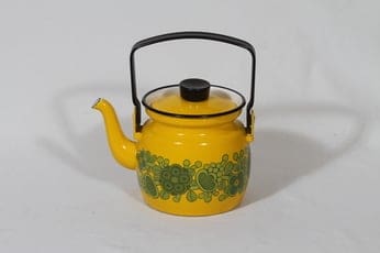 Finel Primavera kahvipannu, 0.5 l, suunnittelija Raija Uosikkinen, 0.5 l, pieni, serikuva, retro