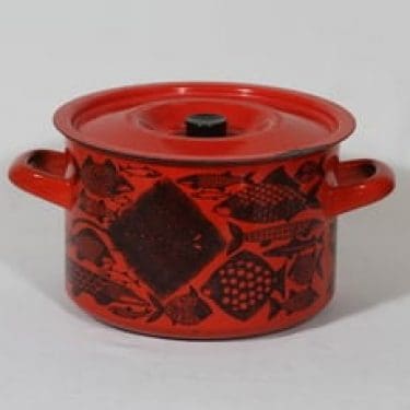 Finel Neptun kattila, 3.5 l, suunnittelija Esteri Tomula, 3.5 l, suuri, serikuva, retro