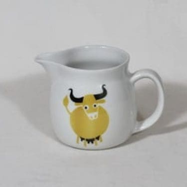 Arabia Heluna kaadin, 0.5 l, suunnittelija Anja Jaatinen, 0.5 l, pieni, puhalluskoriste, lehmäaihe