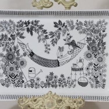 Arabia Emilia paistivati, suunnittelija Raija Uosikkinen, kuparipainokoriste