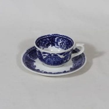 Arabia Maisema lasten kuppi, sininen, suunnittelija , pieni, kuparipainokoriste