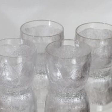 Nuutajärvi Pioni lasit, 20 cl, 4 kpl, suunnittelija Oiva Toikka, 20 cl