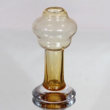 Riihimäen lasi Puisto maljakko, amber, suunnittelija Ulla-Maija Vikman,