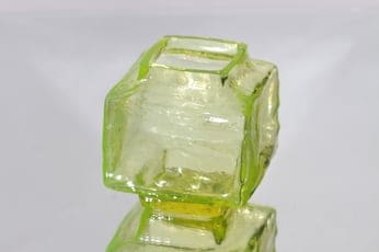 Riihimäen lasi Palkki maljakko, keltainen, suunnittelija Helena Tynell,