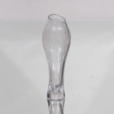 Iittala Varsanjalka maljakko, signeerattu, suunnittelija Tapio Wirkkala, signeerattu, pieni, viivahiottu