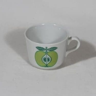 Arabia Pomona muki, omena, suunnittelija Raija Uosikkinen, omena, pieni, serikuva, retro