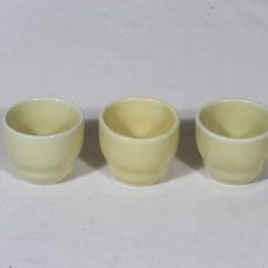 Arabia Kilta munakupit, keltainen, 3 kpl, suunnittelija Kaj Franck,