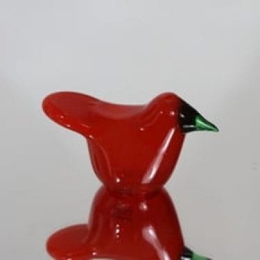 Nuutajärvi koristelintu, Sieppo, suunnittelija Oiva Toikka, Sieppo, pieni, signeerattu