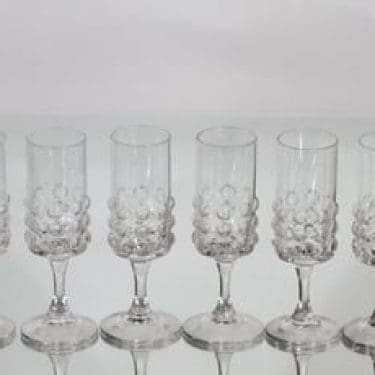 Riihimäen lasi Grappo väkeväviinilasit, 5 cl, 6 kpl, suunnittelija Nanny Still, 5 cl, jalallinen