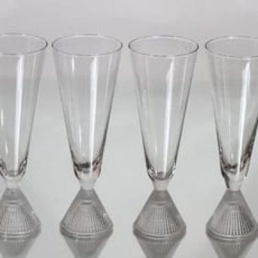 Iittala Briljant kuohuviinilasit, kirkas, 4 kpl, suunnittelija Tapio Wirkkala,