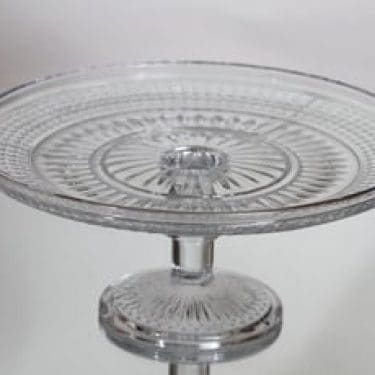 Riihimäen lasi Barokki vati, jalallinen, suunnittelija Erkkitapio Siiroinen, jalallinen