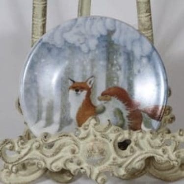 Arabia koristelautanen, suunnittelija , pieni, serikuva, jouluaihe