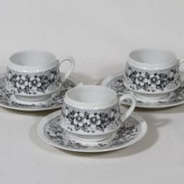 Arabia Talvikki kahvikupit, 3 kpl, suunnittelija , kuparipainokoriste